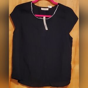 LOVE NATIION BLACK WOMEN FASHION TOP WITH CHAINS